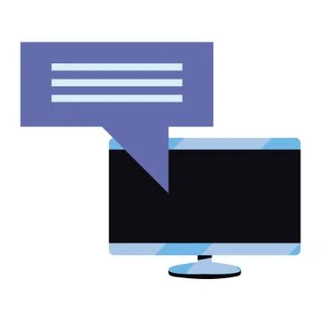 Computer speech bubble Illustrazione stock