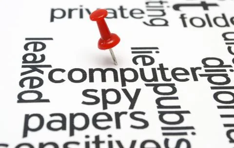 Computer spy concept Stock Illustration