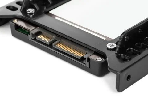 Computer SSD drive Computer SSD drive isolated on white background Copyrig... Foto stock