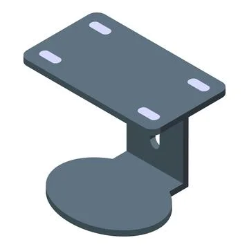 Computer stand icon isometric vector. Desk table 스톡 일러스트