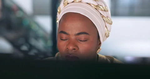 Computer, startup or face of black woman programmer for cybersecurity, app 動画素材 226228350
