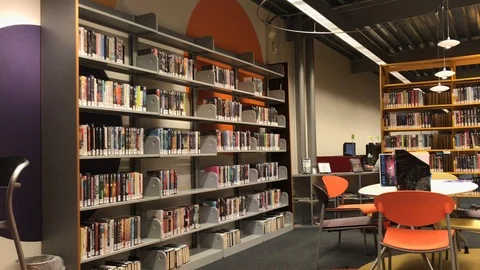 Computer Station at Libary  IMG 9552 Stock Footage 119397680