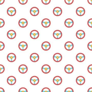 Computer steering wheel pattern, cartoon style イラスト素材