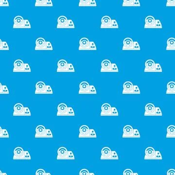 Computer steering wheel pattern seamless blue イラスト素材