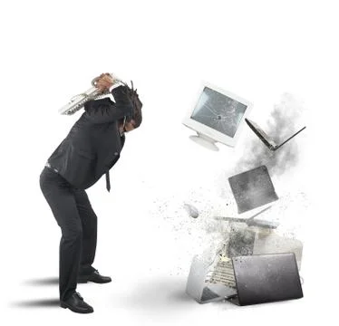 Computer stress Stock Photos