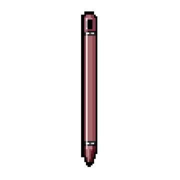 Computer stylus pen pixel art vector illustration Illustrazione stock