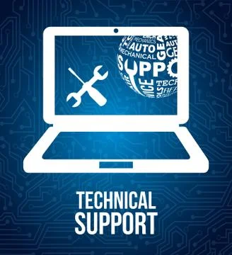 Computer support design, vector illustration eps10 graphic Stock Illustration