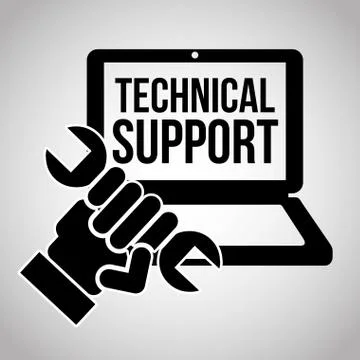 Computer support design, vector illustration eps10 graphic Stock Illustration