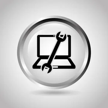 Computer support design, vector illustration eps10 graphic 스톡 일러스트