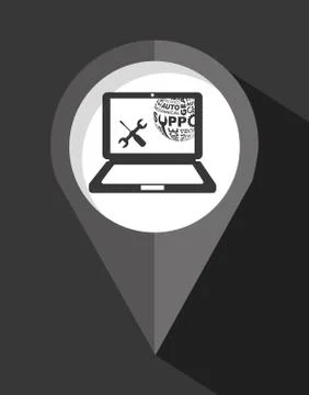 Computer support design, vector illustration eps10 graphic Stock Illustration