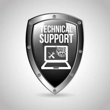 Computer support design, vector illustration eps10 graphic 스톡 일러스트