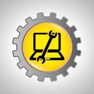 Computer support design, vector illustration eps10 graphic 스톡 일러스트
