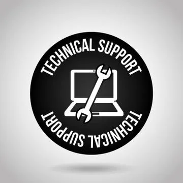 Computer support design, vector illustration eps10 graphic Stock Illustration