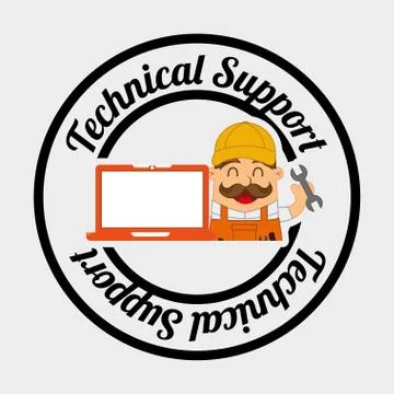 Computer support design, vector illustration eps10 graphic Stock Illustration