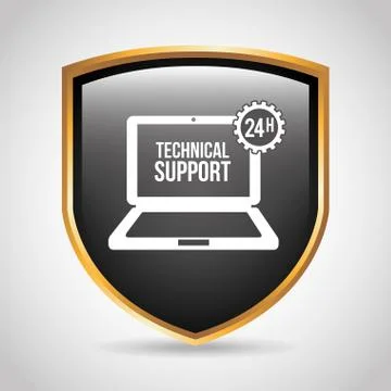Computer support design, vector illustration eps10 graphic Stock Illustration