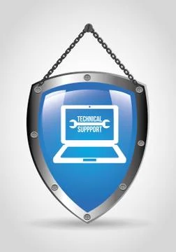 Computer support design, vector illustration eps10 graphic Stock Illustration