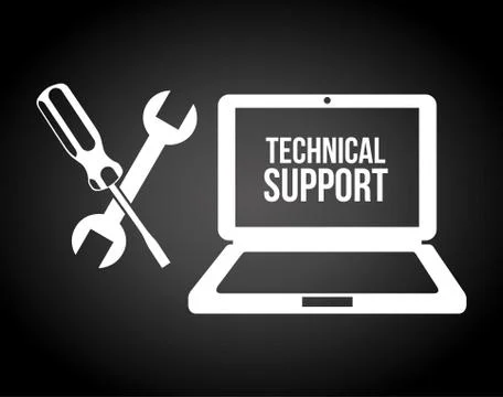 Computer support design, vector illustration eps10 graphic Stock Illustration