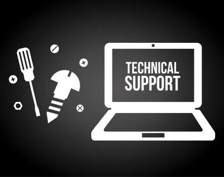Computer support design, vector illustration eps10 graphic Stock Illustration