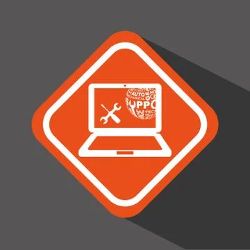 Computer support design, vector illustration eps10 graphic Stock Illustration