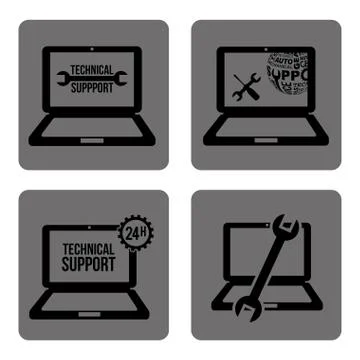 Computer support design, vector illustration eps10 graphic Stock Illustration