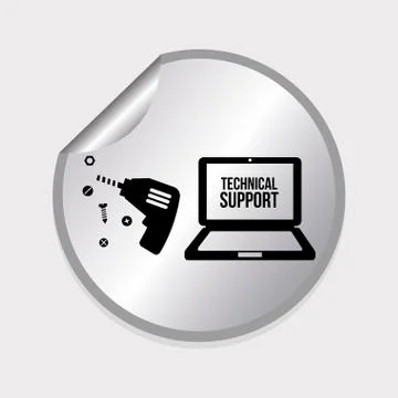 Computer support design, vector illustration eps10 graphic Stock Illustration