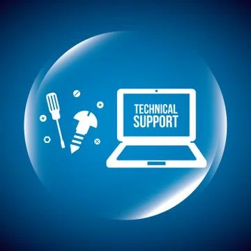 Computer support design, vector illustration eps10 graphic Stock Illustration