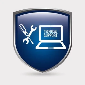 Computer support design, vector illustration eps10 graphic Stock Illustration