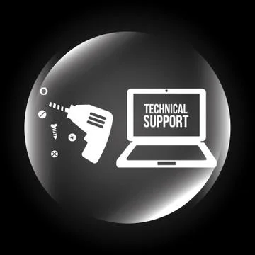 Computer support design, vector illustration eps10 graphic Stock Illustration
