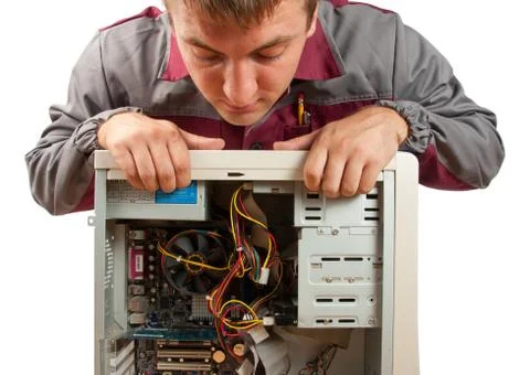 Computer support engineer Stock Photos