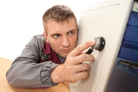 Computer support engineer Stock Photos