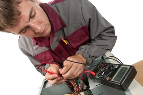 Computer support engineer Stock Photos