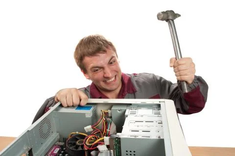 Computer support engineer Foto stock