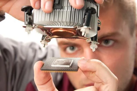 Computer support engineer Stock Photos