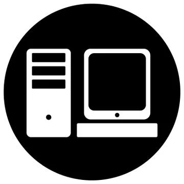 Computer symbol button Stock Illustration