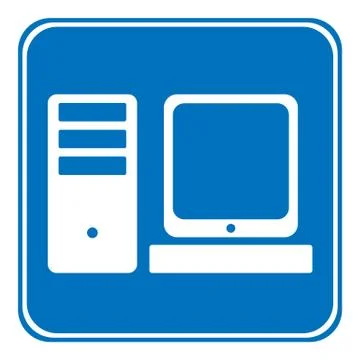 Computer symbol button Stock Illustration