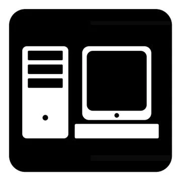 Computer symbol button 스톡 일러스트