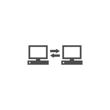 Computer synchronization icon. Elements of web icon. Premium quality graphic Stock Illustration