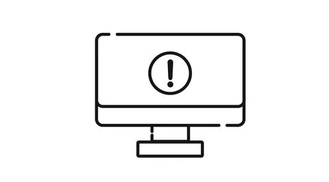 Computer system alert icon Иллюстрация