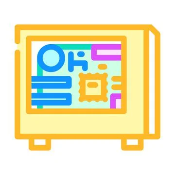 Computer system color icon vector illustration Stock Illustration