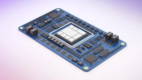 Computer system connection point,Abstract technology of central processing .. イラスト素材