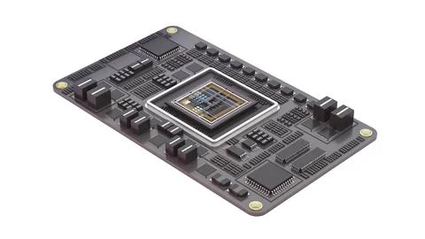 Computer system connection point,Abstract technology of central processing .. イラスト素材