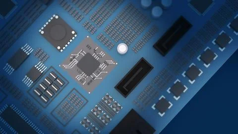 Computer system connection point,Abstract technology of central processing .. イラスト素材