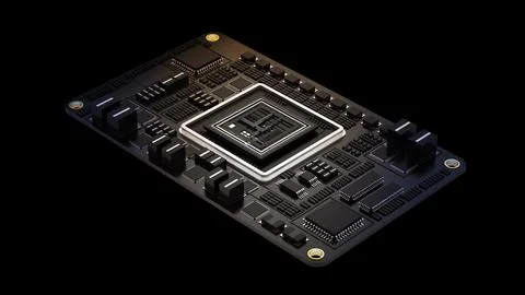 Computer system connection point,Abstract technology of central processing .. イラスト素材