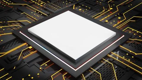 Computer system connection point,Abstract technology of central processing .. イラスト素材