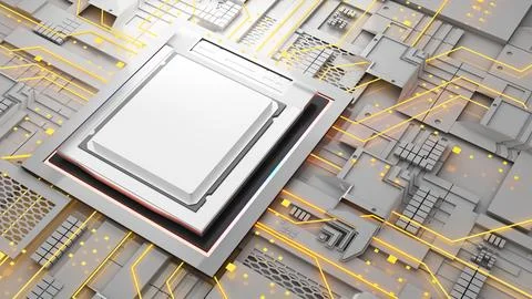 Computer system connection point,Abstract technology of central processing .. 스톡 사진