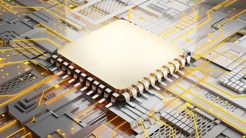 Computer system connection point,Abstract technology of central processing .. Foto stock