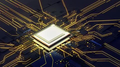 Computer system connection point,Abstract technology of central processing .. 스톡 사진