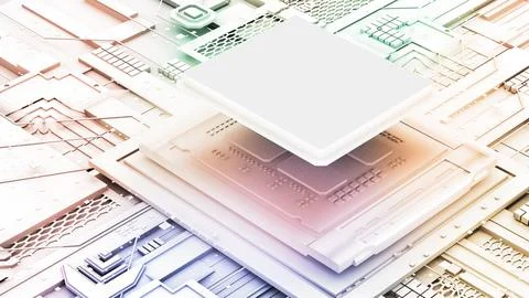 Computer system connection point,Abstract technology of central processing .. 스톡 사진