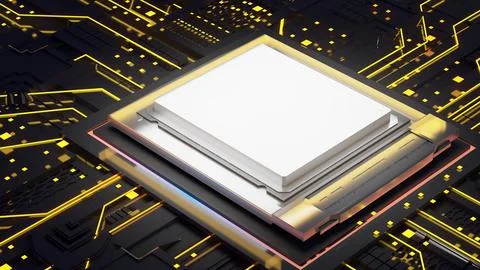 Computer system connection point,Abstract technology of central processing .. 스톡 사진