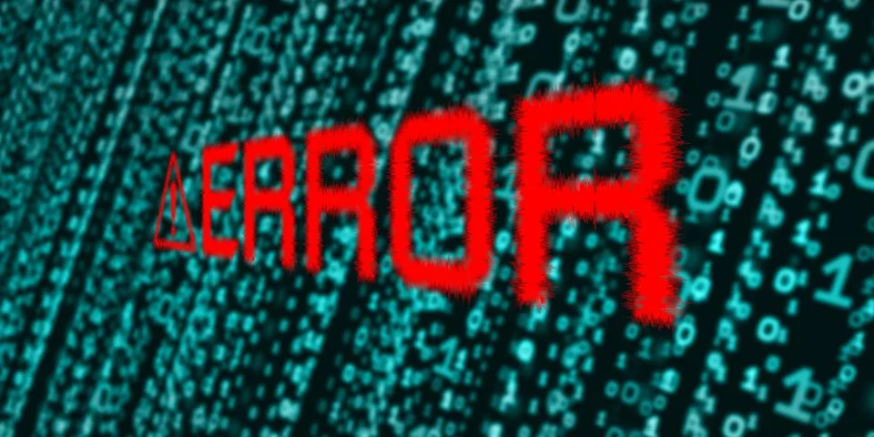 Computer system errors Glitch effect Computer danger symbols Hacking Digital 스톡 일러스트